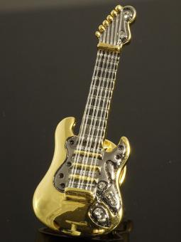 Pin Gitarre (vergoldet) 