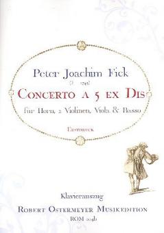 Concert a 5 ex Dis für Horn, 2 Violinen, Viola & Basso (1740) (Erstdruck) 