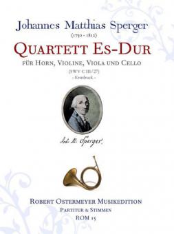 Quartett Es-Dur SWV C II/27 (Erdstdruck) 