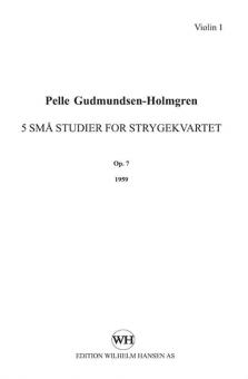 String Quartet No. 6 '5 Small Studies' 