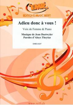 Adieu donc à vous! Standard
