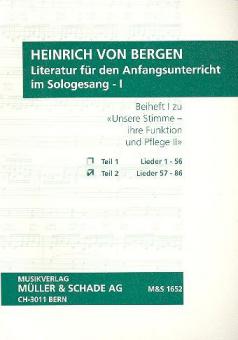Literatur für den Anfangsunterricht im Sologesang 