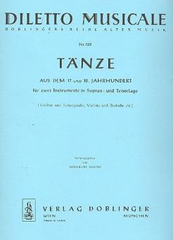 Tänze aus dem 17. Und 18. Jh. f. 2 Instr. in S-Tenorlage 