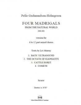 Four Madrigals From The Natural World 