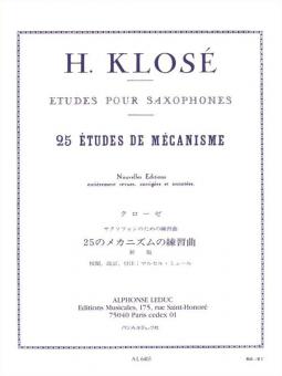 25 Études de mécanismes pour saxophones 