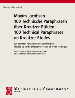 100 Technische Paraphrasen über Kreutzer-Etüden Band II Heft 1a Standard