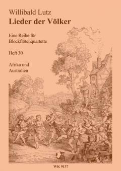 Lieder der Völker, Blockflötenquartette, Heft 30 