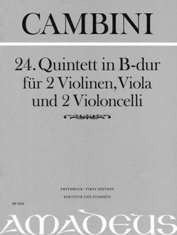 Quintet in B flat major - First edition 