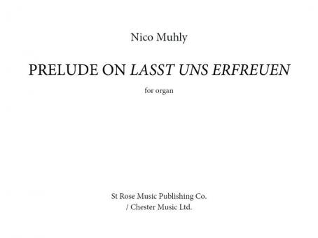 Prelude on 'Lasst Uns Erfreuen' 
