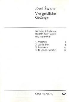 Vier geistliche Gesänge für hohe Stimme 