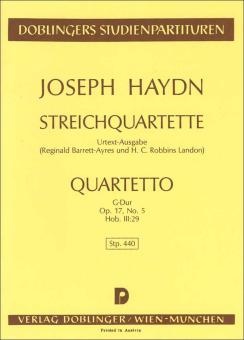 String quartet G major Hob. III:29 op. 17/5 