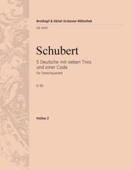5 Deutsche mit 7 Trios und einer Coda D 90 