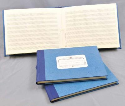 Notenschreibbuch handgebunden Marschformat quer 96 Seiten 
