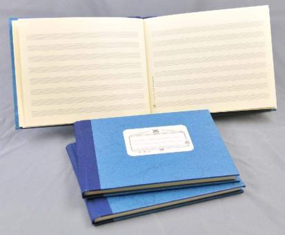 Notenschreibbuch handgebunden Marschformat quer 96 Seiten 