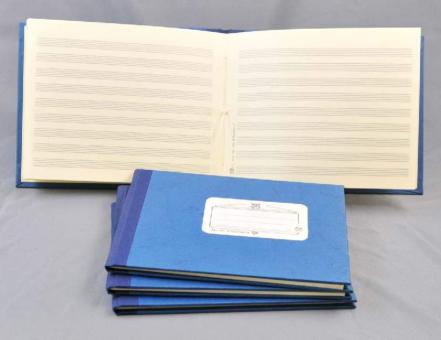 Notenschreibbuch handgebunden Marschformat quer 48 Seiten 