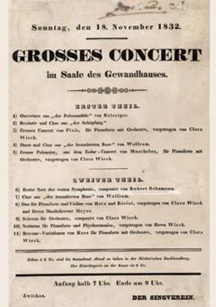 Programmzettel eines Gastspiels im Zwickauer Gewandhaus 