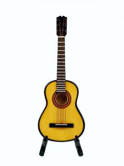 Gitarre 13 cm mit Standfuß & Geschenkbox 