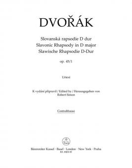 Slavonic Rhapsody no. 1 D major op. 45 
