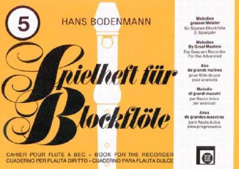 Spielheft für Blockflöte 5 