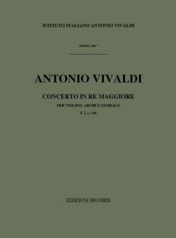 Concerto D Major Violin Strings Continuo Rv211 Score Fi#116 T261 