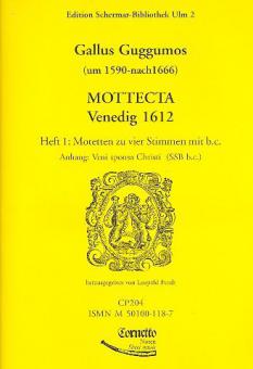 MOTTECTA Geistliche Motetten für 4-6 Stimmen und Generalbaß Heft 1 
