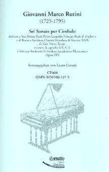 Sei Sonate per Cembalo op.9 