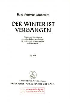 Der Winter ist vergangen op. 52a 
