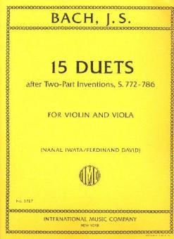 15 Duets BWV772-786 