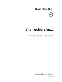 à la recherche ... 