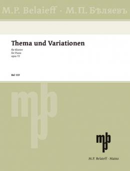 Theme And Variations F# Minor Op. 72 Standard