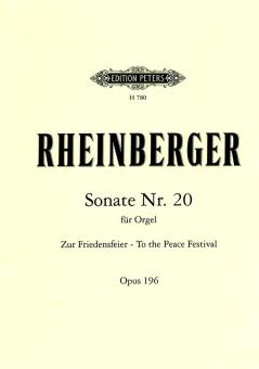 Sonata No.20 F Op. 196 `To the Peace Festival' 