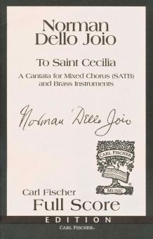 To Saint Cecilia 