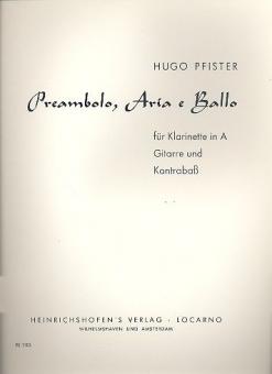 Preambolo, Aria e Ballo 