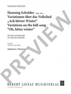 Variationen über das Volkslied „Ach, bittrer Winter“ von Hanning Schroeder 