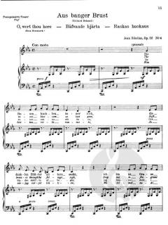 6 Lieder op. 50 von Jean Sibelius 