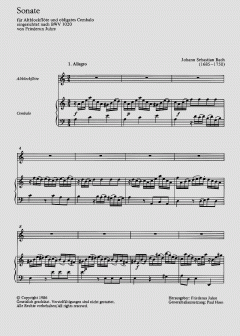 Sonate in g-Moll BWV 1020 (Johann Sebastian Bach) 