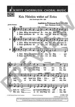 Kein Hälmlein wächst auf Erden von Wilhelm Friedemann Bach (Download) 