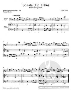 Sonata g-Moll op. 3/4 von Luigi Merci (Download) 