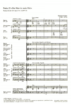 Der Herr ist mein Hirt SWV 33 (op. 2 no. 12) von Heinrich Schütz (Download) 