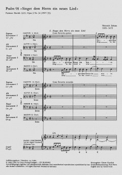 Singet dem Herrn ein neues Lied von Heinrich Schütz (Download) 