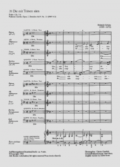 Die mit Tränen säen SWV42 von Heinrich Schütz (Download) 