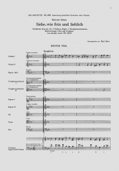 Siehe, wie fein und lieblich ist's SWV412 von Heinrich Schütz (Download) 