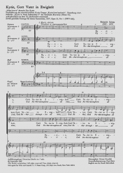 Kyrie, Gott Vater in Ewigkeit SWV420 von Heinrich Schütz (Download) 