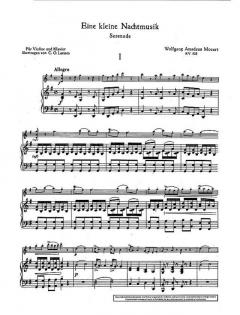 Eine kleine Nachtmusik KV 525 von Wolfgang Amadeus Mozart (Download) 