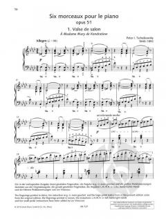 Sechs Stücke op. 51 von Peter Iljitsch Tschaikowsky (Download) 