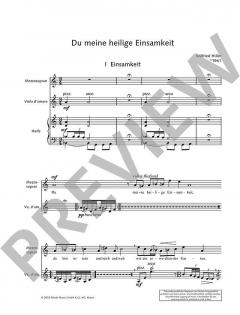 Du meine heilige Einsamkeit von Wilfried Hiller (Download) 