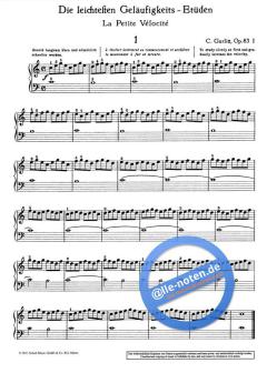 Die leichtesten Geläufigkeitsetüden op. 83 von Cornelius Gurlitt 