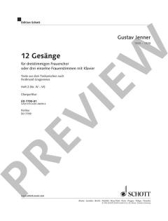 Zwölf Gesänge op. 3 Heft 2 von Gustav Jenner 