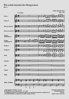 Wie schön leuchtet der Morgenstern von Johann Sebastian Bach 