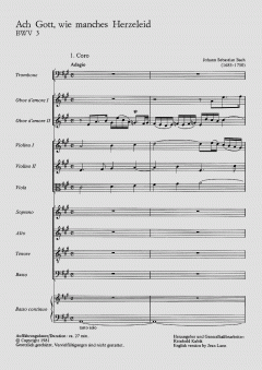 Ach Gott, wie manches Herzeleid BWV 3 von Johann Sebastian Bach (Download) 